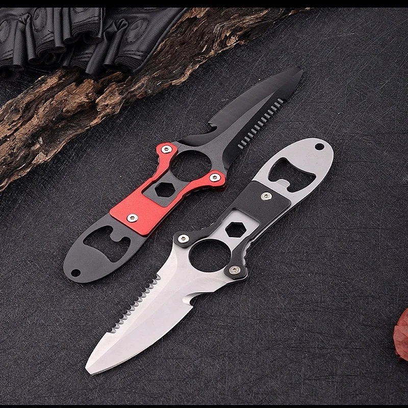 Dive Knife Titanium - Nóż wielofunkcyjny ze stali nierdzewnej, narzędzie