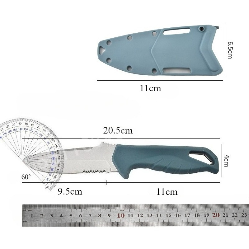 Nóż prosty BM 18040 z ostrzem  – Dive Knife Titanium recenzja i cena