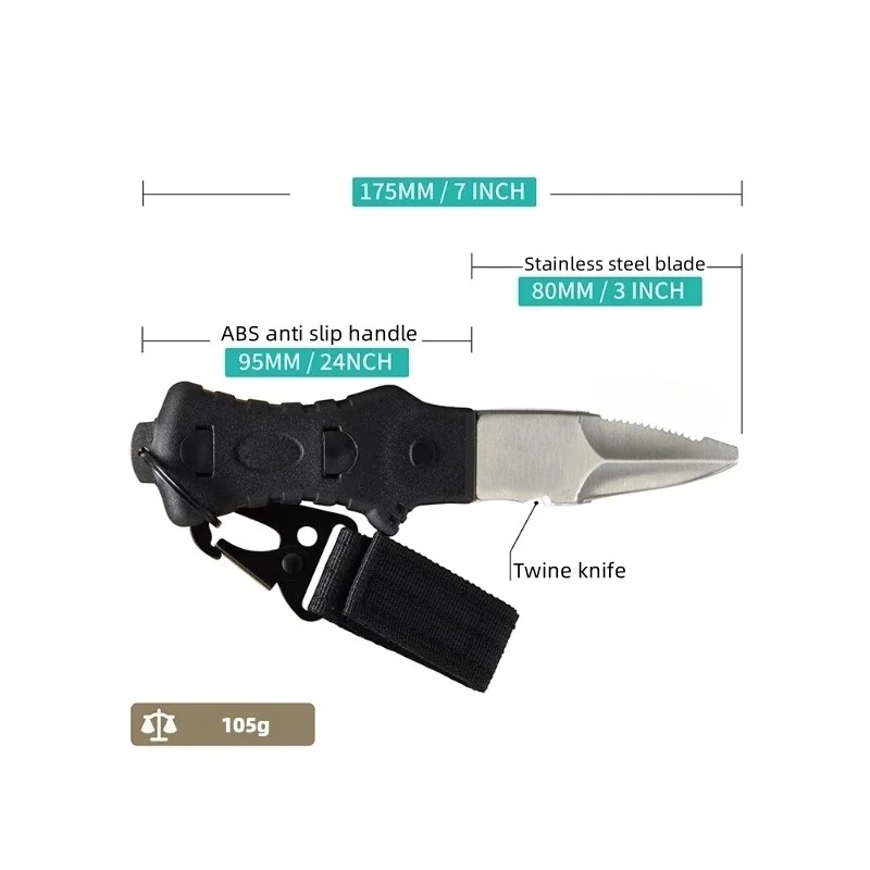 Nóż ratunkowy do użytku na zew – Dive Knife Titanium recenzja i cena