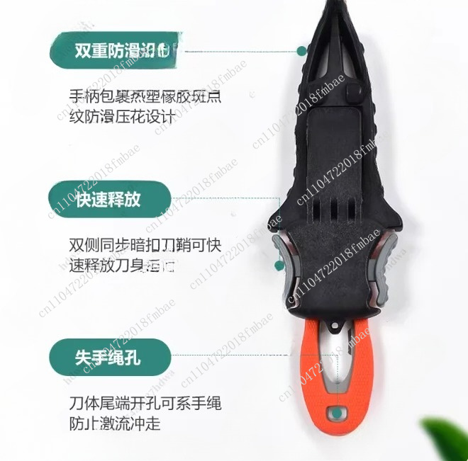 Nóż do cięcia lin na zewnątrz, – Dive Knife Titanium recenzja i cena
